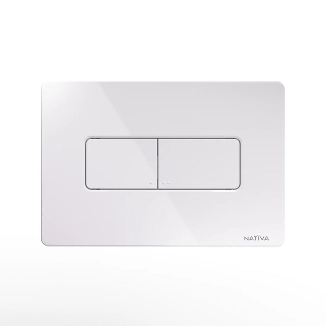 NATIVA Placca Quadro JP1B bianca lucida su sfondo bianco vista frontale