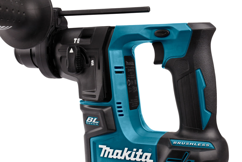 MAKITA - Tassellatore LXT DHR171RTJ | 18V Brushless | SDS-Plus | 17mm | 1,2J | Kit 2x BL1850B + DC18RC + Valigetta