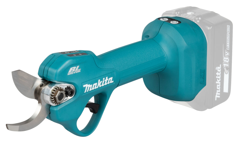 MAKITA DUP181Z forbici potatura LXT 18V vista prospettica batteria non inclusa