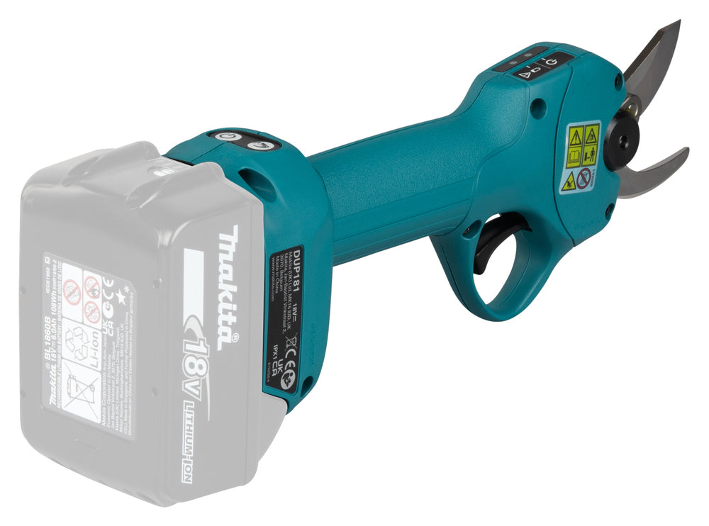 MAKITA DUP181Z dettaglio lame e corpo macchina