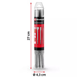 EINHELL 49247200 set 3 scalpelli SDS Plus da 250 mm con custodia trasparente