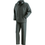 Completo impermeabile PU verde – Giacca + Pantalone | PVC/Poliuretano
