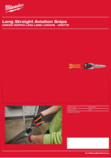 MILWAUKEE - Cesoie Doppia Leva Lame Lunghe Diritte 4932499021 | Long Straight Aviation Snips | Taglio Diritto