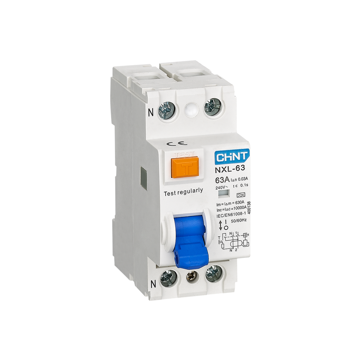 Interrupteur différentiel pur 2P 25A 30mA 6kA Type AC - CHINT