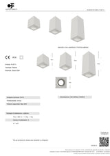 Faretto a Cubo da soffitto in gesso ceramico per lampade GU10 H.8cm - PLAP C8