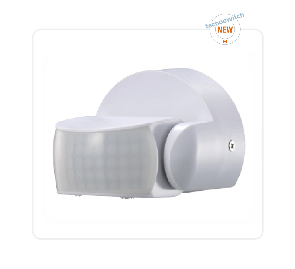 TECNO SWITCH - Sensore di Movimento a Infrarossi SE001BI | 180° | 12m | 1200W | Lux 3-2000 | Bianco | IP44