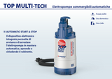 Kit Elettropompa Pedrollo TOP MULTI TECH 2  0.75HP + Vaso espansione 1LT + Raccordo a 3 vie [BUNDLE]