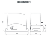 Kit per cancelli scorrevoli fino a 400 Kg 24V 900KTU4324ES - Key Automation