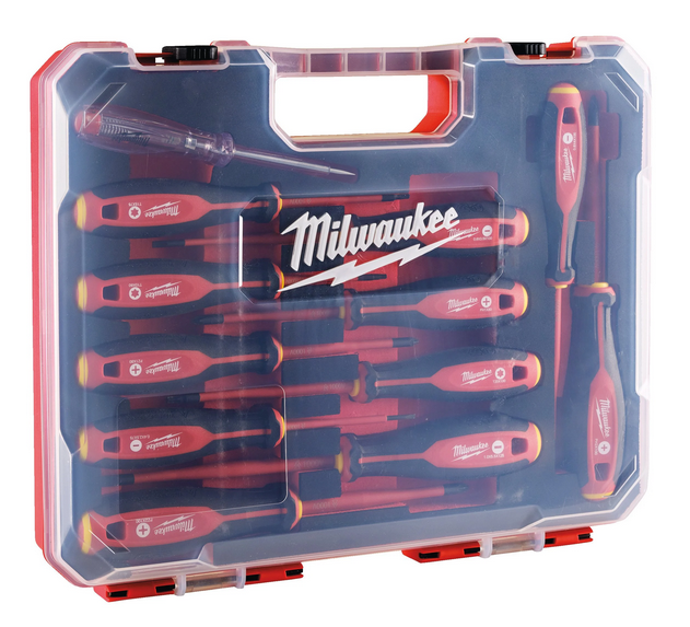 Giraviti isolati Milwaukee 1000V Tri-Lobe VDE Screwdriver - SET 12 pezzi