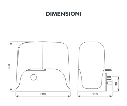 Key Automation Kit automazione connessa Wi-Fi per cancelli scorrevoli fino a 500 Kg 24V KSUN5024EK