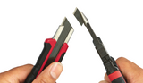 MILWAUKEE - Coltellino Lama a Settori Snap Knife 25mm 48221962 | 7 Settori | Blocco Metallo | Lama Carburo | Grip Gommato