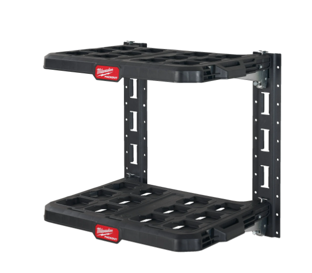 MILWAUKEE PACKOUT Scaffalatura Mobile - montaggio ripiano a parete
