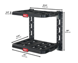 MILWAUKEE PACKOUT Scaffalatura Mobile - cassette agganciate al sistema a parete