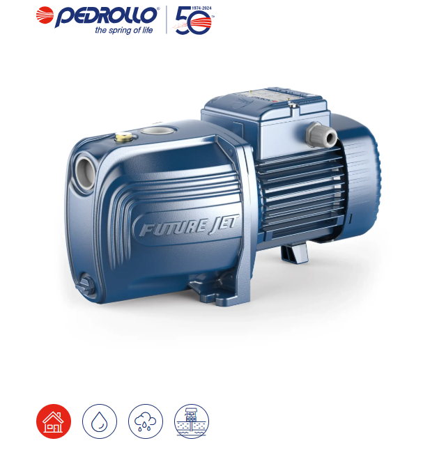 PEDROLLO FUTURE JETm 2C 1,0 PS selbstansaugende elektrische Pumpe für Druckbehälter