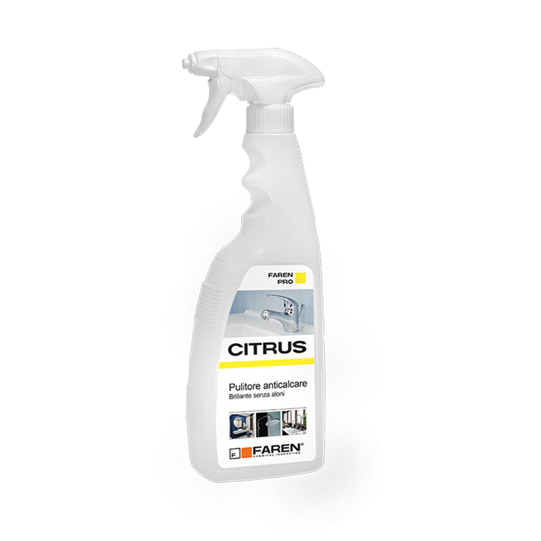 Anti-limescale cleaner for ceramic taps and shower cubicles 750ml CITRUS FAREN