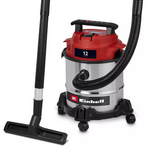 EINHELL Aspiratore Solidi e Liquidi TC-VC 1240 S | 950W | 180mbar | Serbatoio Inox 12L | Attacco Soffiaggio