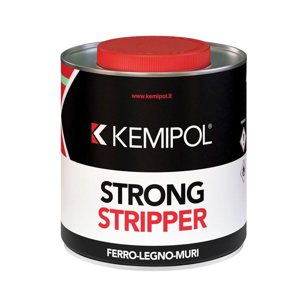 KEMIPOL Strong Stripper sverniciatore forte 0,750L base solventi paraffina ferro legno muri rimozione pitture acqua e solvente