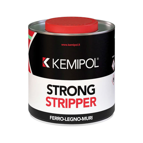 KEMIPOL Strong Stripper sverniciatore forte 0,750L base solventi paraffina ferro legno muri rimozione pitture acqua e solvente
