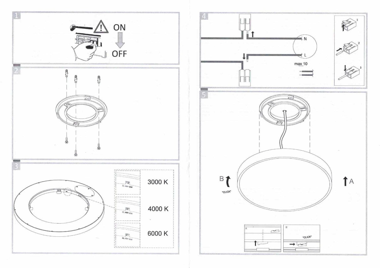 Plafoniera Applique LED 24W CCT D.30cm - Gea Led GPL322