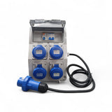ROSI Quadro di distribuzione ASC per cantieri con 4 Prese 2P+⏚ 230V 16A IP67