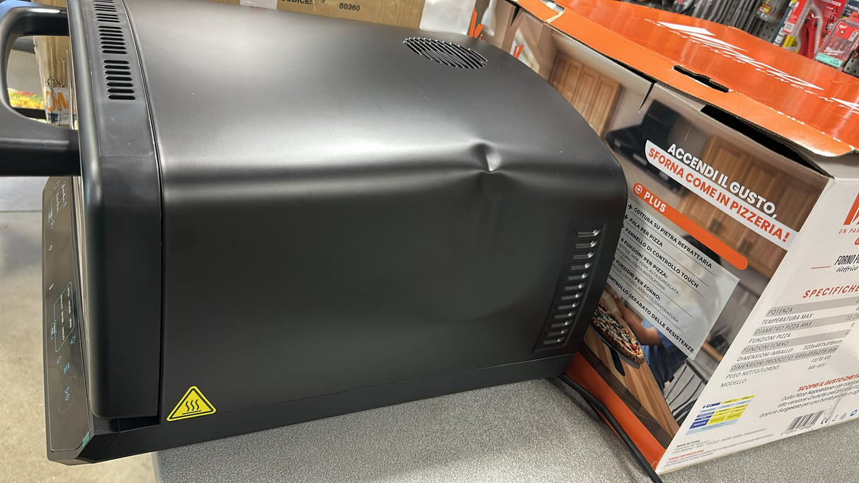VINCO Four à Pizza Électrique 50360 | 2200W | Ø33cm | Tactile | Porte Inox | 6 Fonctions [RICONDIZIONATO]
