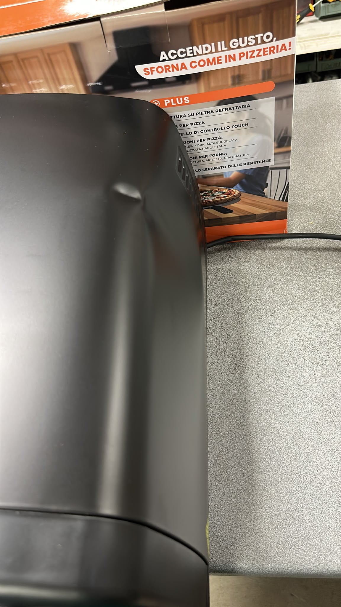 VINCO Four à Pizza Électrique 50360 | 2200W | Ø33cm | Tactile | Porte Inox | 6 Fonctions [RICONDIZIONATO]