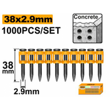 INGCO - 1000er Set durchgehender Nägel ANA02271 | 27x2,9mm | Stahl 60# | Für CCNLI9005 | Best for Cordless