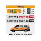 INGCO – 42V Akku-Schlagschrauber | 600 Nm | 1/2" | 2-Akku-Set 