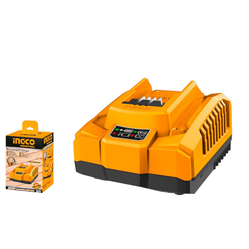 Kit Batteria Litio 20V 2.0Ah + Caricatore Rapido 45 Minuti, Indicatore LED A 4 Stadi, Potenza Max 450W, Per Utensili KOMBO PRO