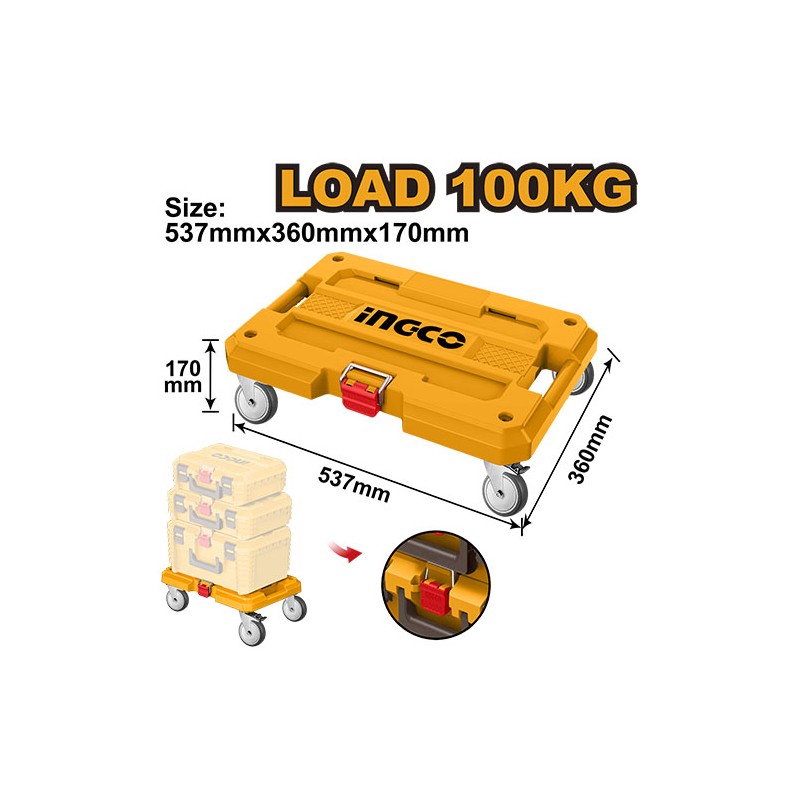 INGCO Carrello per Cassette Impilabili HHWB61001