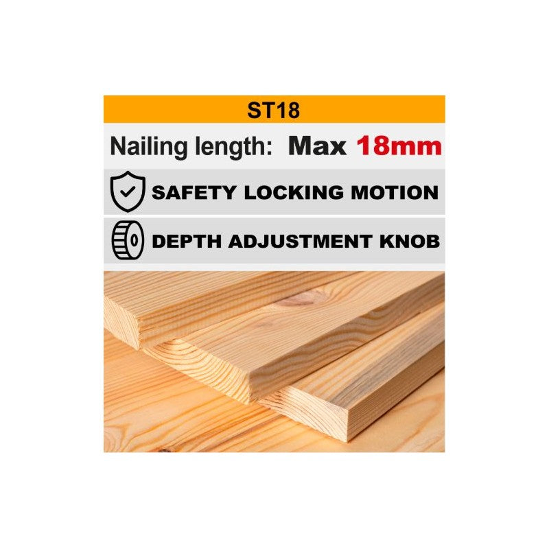 INGCO - Chiodatrice per Legno a Batteria CSTLI3805 | 20V | Chiodi ST18mm | Caricatore 65pz | 200 Chiodi Inclusi | Solo Corpo