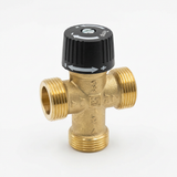Copertina miscelatore termostatico in ottone con manopola nera