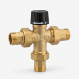 Copertina miscelatore termostatico in ottone con tre raccordi