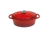 Casseruola Cocotte in ghisa ovale con coperchio 29cm 4 litri - Cucinotta La Nordica