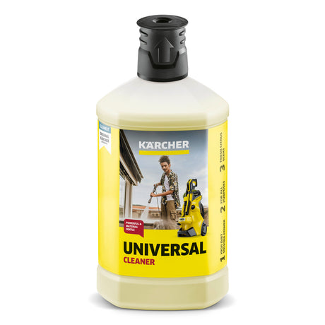 KÄRCHER RM 626 detergente universale flacone 1 litro Universal Cleaner bottiglia in plastica riciclata sfondo bianco