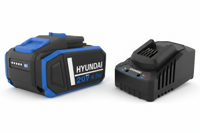 HYUNDAI 20V 4.0Ah Batteria + Caricabatterie