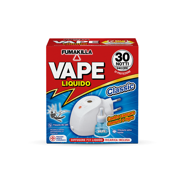 Diffusore liquido antizanzare + ricarica liquida Classic 30 notti Brico Home Diffusore liquido antizanzare + ricarica liquida Classic 30 notti Brico Home
