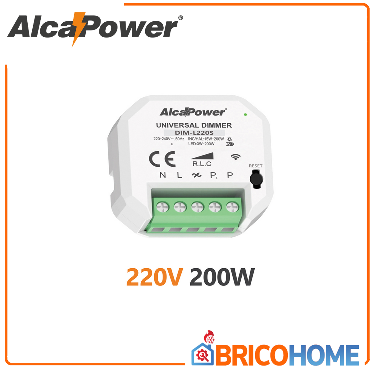 Dimmer Smart Wi-Fi da pulsante 220-240V AC 200W - Alcapower