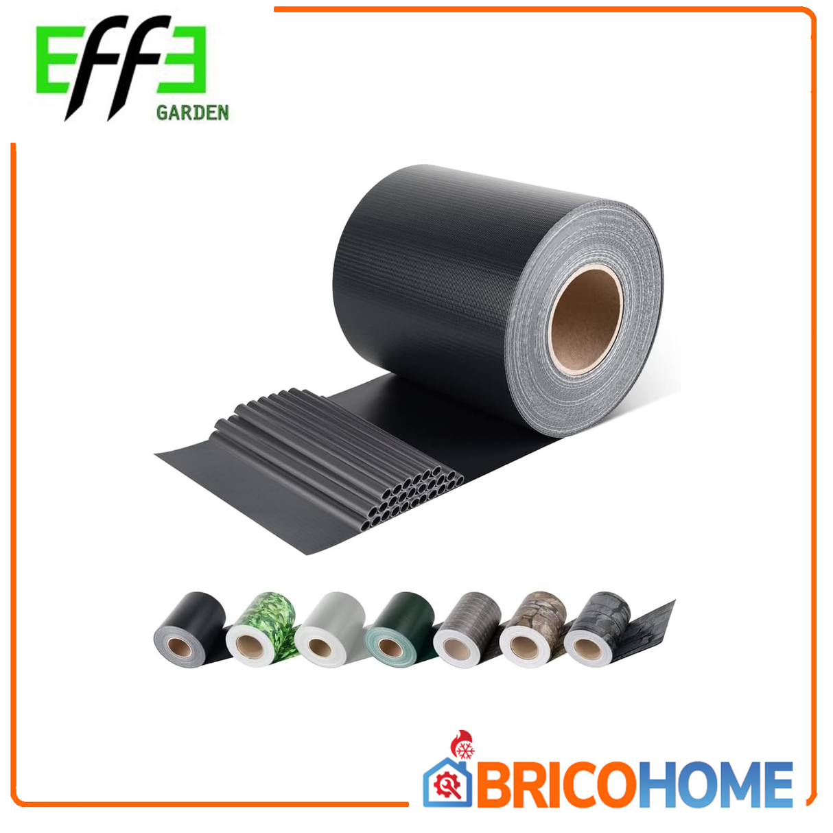 Fasce PVC frangivista con 20 Clip | Barriera per recinzioni - 19cm x 35mt