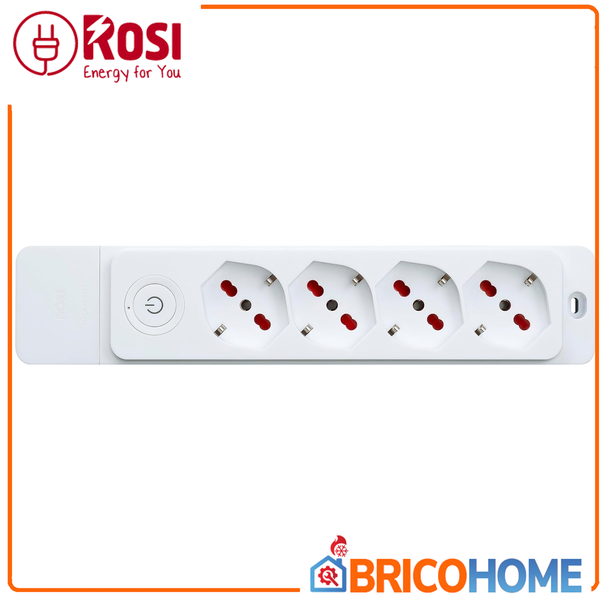 Multipresa senza cavo 4 Bprese/Schuko 10/16A + interruttore - Emilia Specialist ROSI