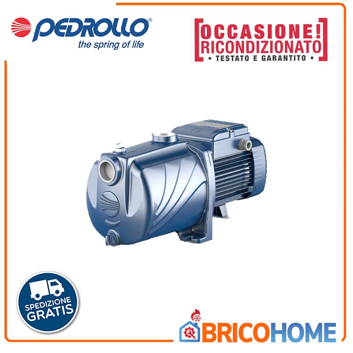 Elettropompa centrifuga multigirante silenziosa PEDROLLO 4CPm80 HP. 0,75 RICONDIZIONATO