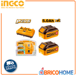 KIT 2 BATTERIE + CARICABATTERIE 5Ah (FBLI2003+FCLI2034E)