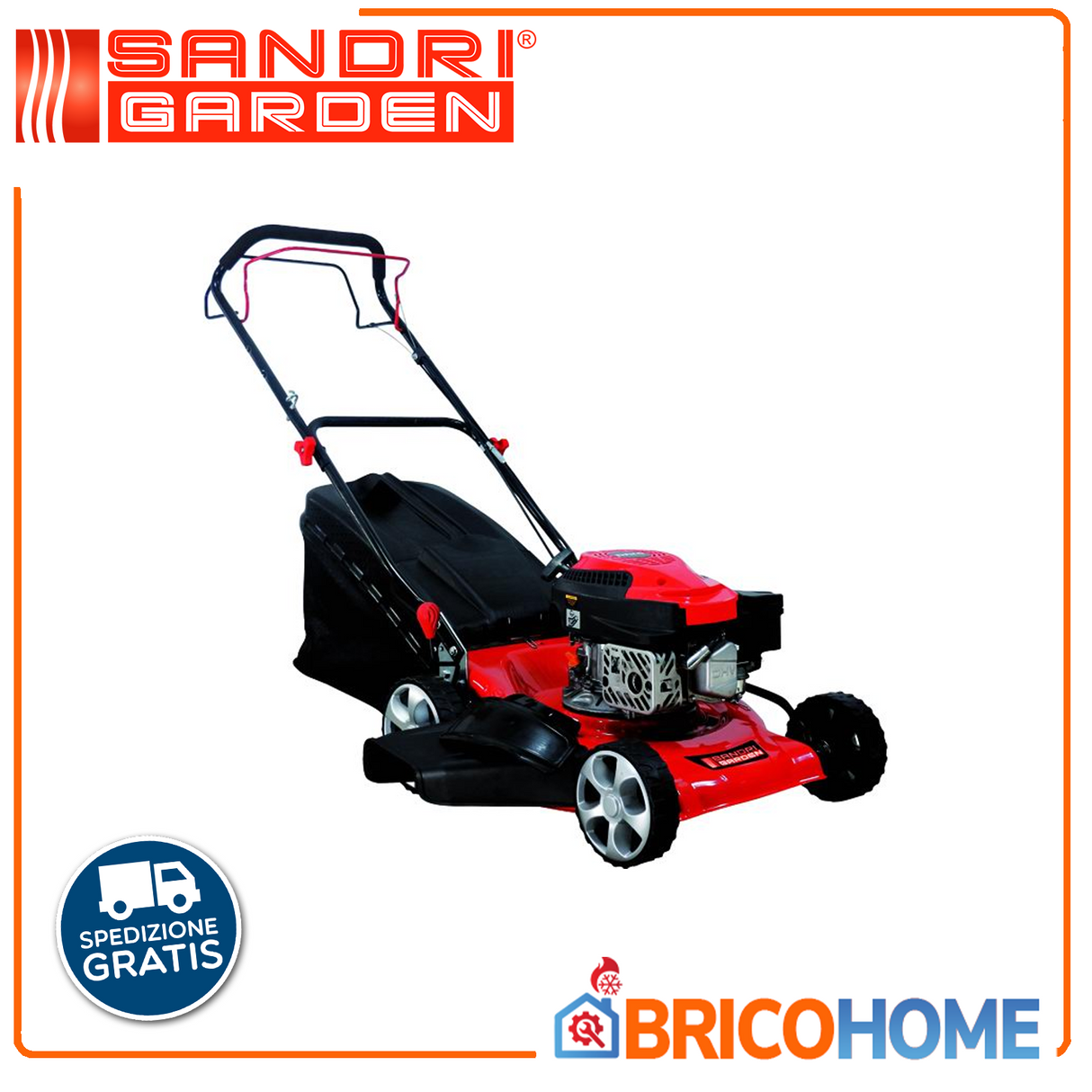 Sandrigarden  Tagliaerba Semovente SG-14446 OHV – 144cc, 46cm, Mulching, Telaio in Acciaio