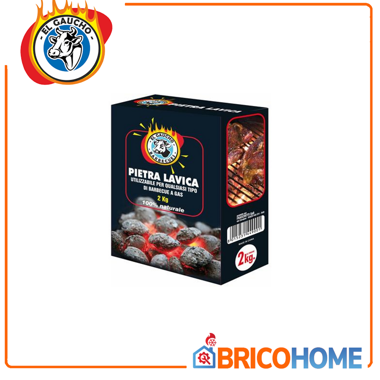 Pietra lavica roccia lavica per barbecue a gas 2 Kg