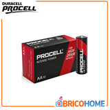 Batterie alcaline stilo AA in scatola da 10 pile - Procell/Duracell