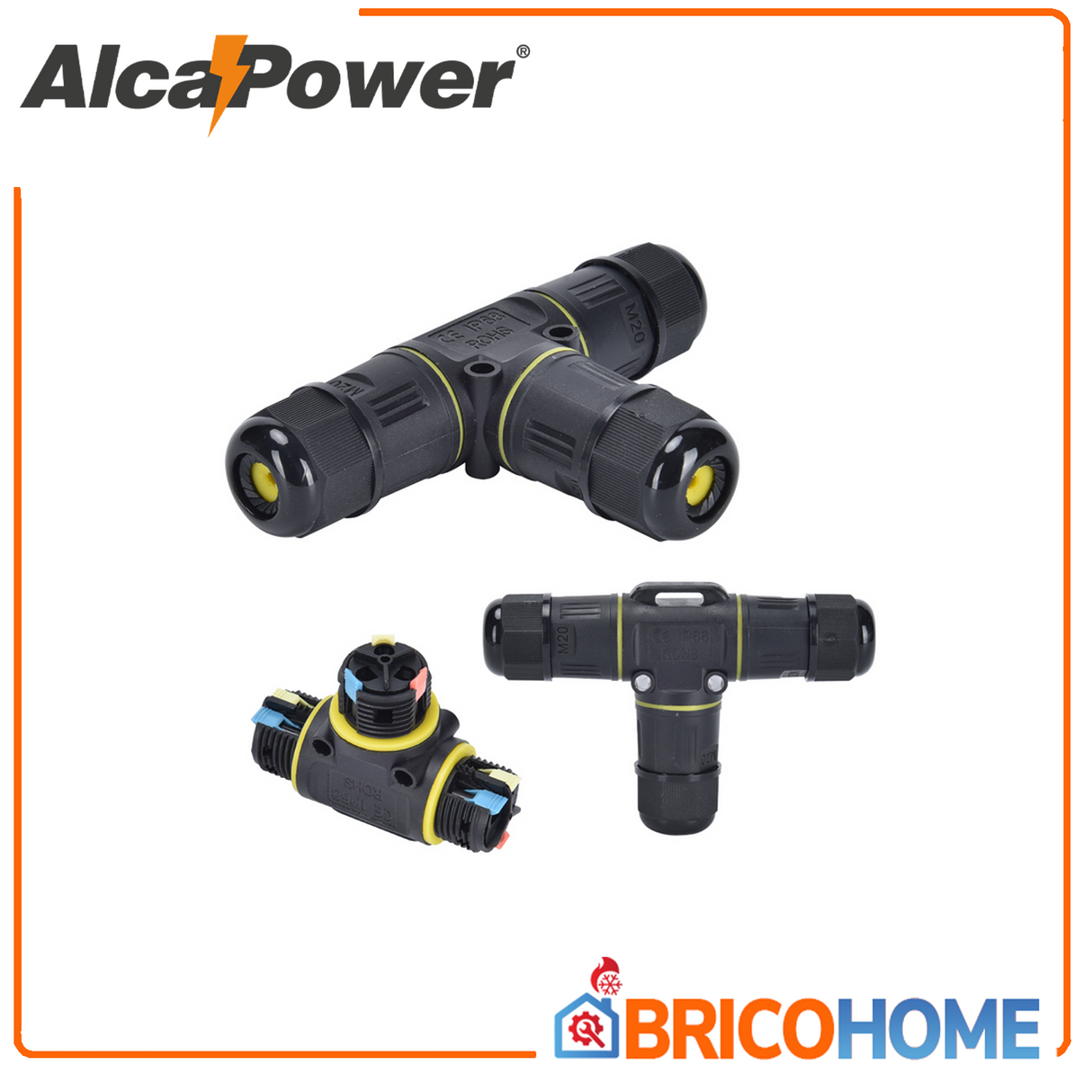 AlcaPower Connettore/Giuntacavo FAST IP68 a T 3 vie 930491