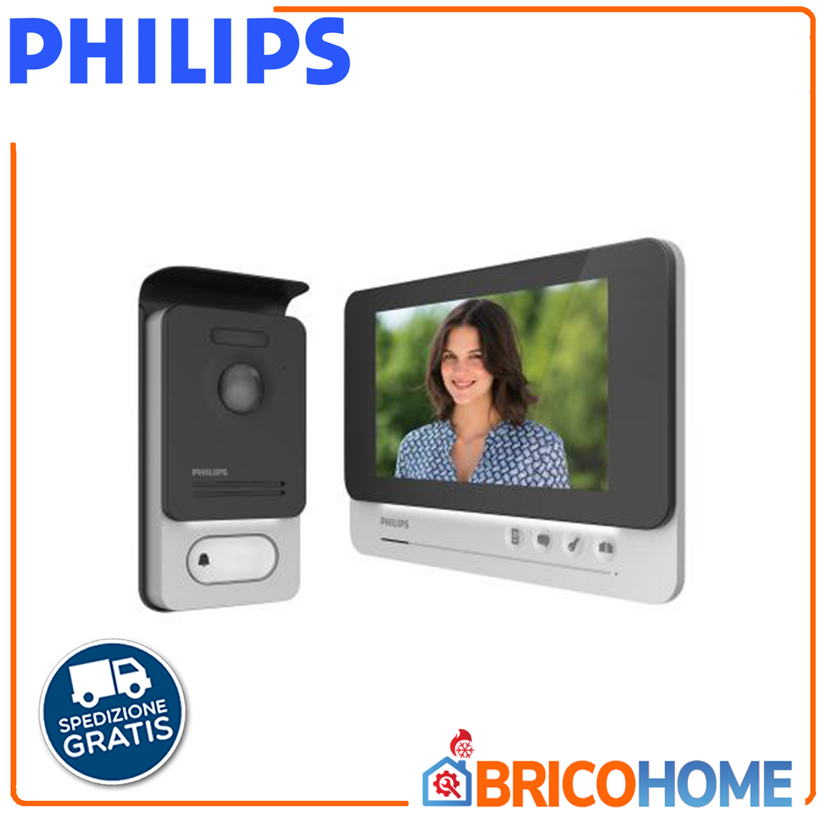 Philips 7-Zoll-Breitbild-Video-Gegensprechanlage