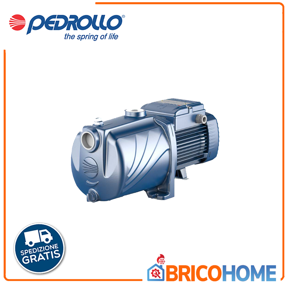 Elettropompa centrifuga multigirante silenziosa PEDROLLO 4CPm80 HP. 0,75