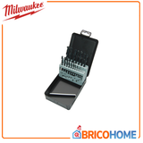 Punte per metallo forgiate in HSS-R - DIN 338 HSSR Set - 19pz Milwaukee