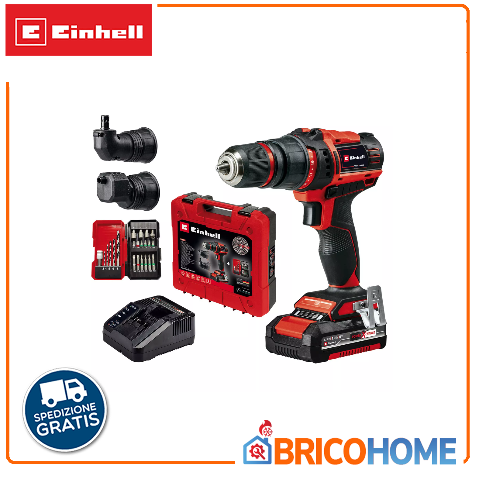 Trapano Avvitatore A Batteria TE-CD 18/45 3X-Li +22 1x2.0Ah | Leroy Merlin